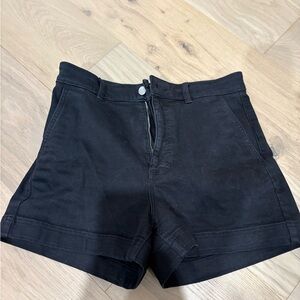 Everlane High Waist Black Women's Shorts